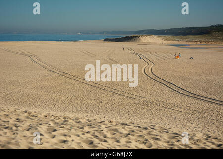 Lagoa de Albufeira Strand, Halbinsel Setúbal, Portugal Stockfoto