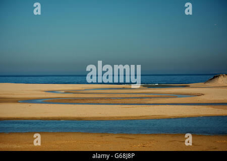 Lagoa de Albufeira Strand, Halbinsel Setúbal, Portugal Stockfoto