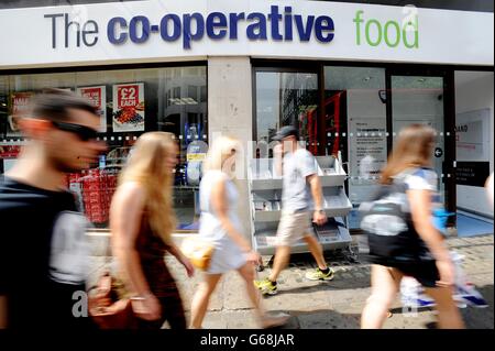 Co-op-Ergebnisse Stockfoto