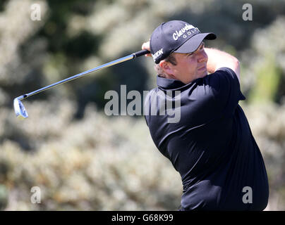 Irlands Shane Lowry am zweiten Tag der Open Championship 2013 im Muirfield Golf Club, East Lothian. Stockfoto