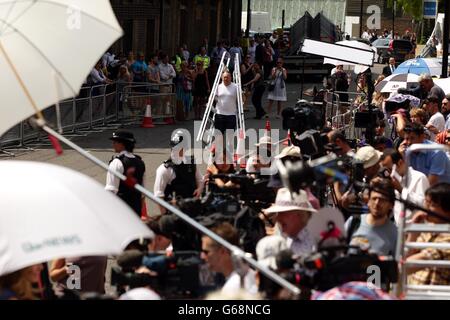 Vorbereitungen für die Geburt von Prinz Georg von Cambridge Stockfoto