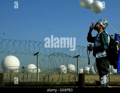 Menwith anti-Kriegs-protest Stockfoto