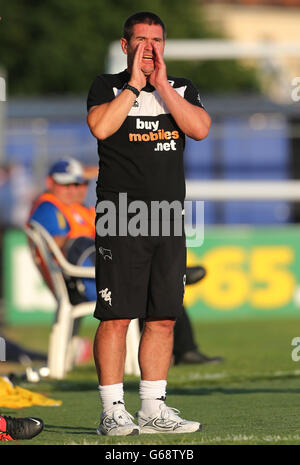 Fußball - vor der Saison freundlich - Bristol Rovers / Derby County - Memorial Stadium. Derby County Manager Nigel Clough Stockfoto