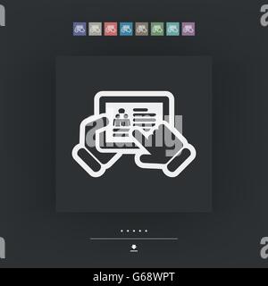 Chat zum Thema tablet Stock Vektor