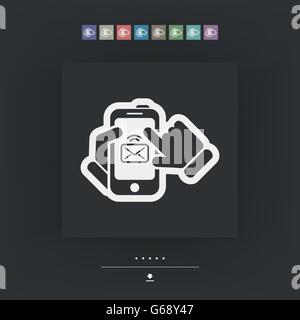 Smartphone-Mail-Symbol Stock Vektor