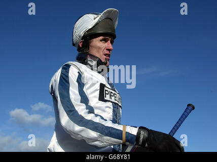 Tony McCoy - Chepstow Races. Jockey Tony McCoy beim Chepstow-Renntreffen. Stockfoto