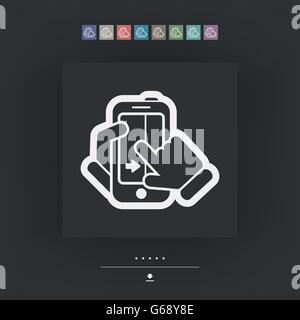 Touchscreen-Schiebe-Symbol Stock Vektor