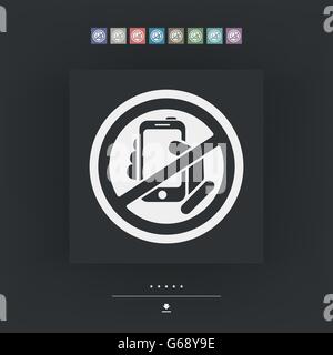 Verbotene Telefonsymbol Stock Vektor