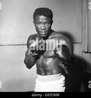 Weltmeister Emile Griffith aus den USA, der in Wembley gegen den britischen Leichtbau-Champion Dave Charnley antreten wird. Stockfoto