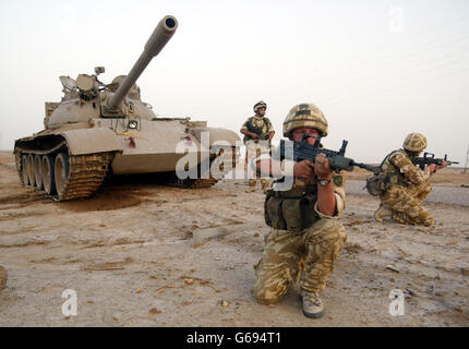 Britische Truppen im Irak. Stockfoto