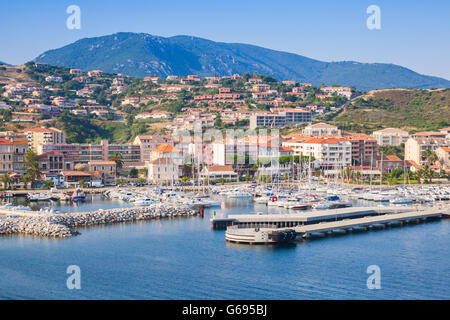 Propriano Hafen, Meer, Süden Korsika, Frankreich Stockfoto