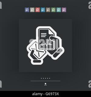 Mailen Sie mit medizinische Unterlagen Stock Vektor