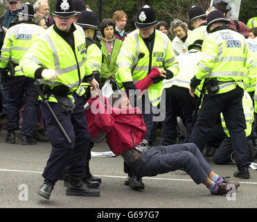 Northwood Anti-Krieg zu protestieren. Stockfoto