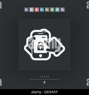 Smartphone-Symbol. Sicherheitsschloss. Stock Vektor