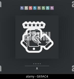 Smartphone-Symbol. Die am besten bewerteten. Stock Vektor
