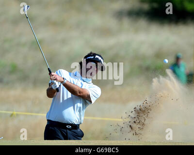 Bubba Watson aus den USA während des 4. Trainingstages für die Open Championship 2013 im Muirfield Golf Club, East Lothian. Stockfoto