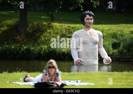 Mr. Darcy statue Stockfoto