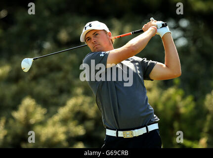 Golf - The Open Championship 2013 - Tag Drei - Muirfield Golf Club. Der US-Amerikaner Jordan Spieth am dritten Tag der Open Championship 2013 im Muirfield Golf Club, East Lothian. Stockfoto