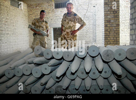 Munitionsunterstand Irak-Krieg Stockfoto