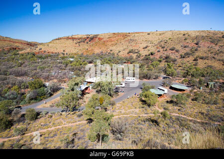 Die beeindruckende Aussicht auf Ormiston Gorge in den West MacDonnell Ranges im Northern Territory, Australien Stockfoto