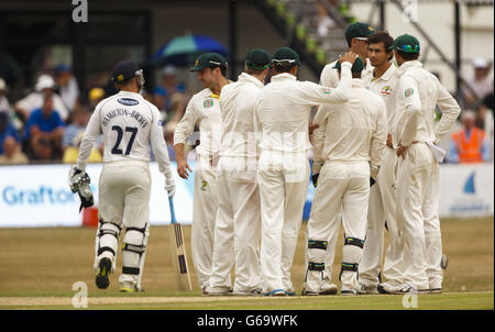 Cricket - International Tour Match - Sussex V Australien - Tag 2 - BrightonandHoveJobs.com County Cricket Ground Stockfoto