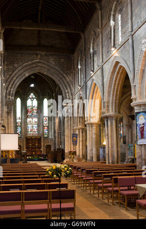 UK, County Durham, Hartlepool Landzunge St Hilda Kirche, Innenraum Stockfoto