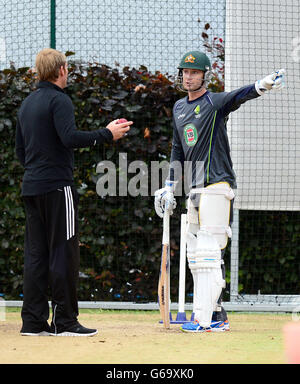 Cricket - dritte Investec Asche Test - England V Australien - Australien-Netze - Tag 2 - Old Trafford Stockfoto