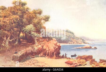 Kanalinseln: Belcroute Bay, Jersey, antique print 1904 Stockfoto