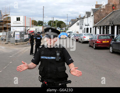 Zwei Tote bei Bauernhof schießen Stockfoto