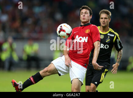 Fußball - Pre Season Friendly - AIK Solna V Manchester United - Friends Arena. Angelo Henriquez von Manchester United in Aktion Stockfoto