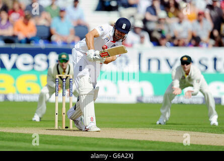 Cricket - Vierter Investec Ashes Test - erster Tag - England gegen Australien - Emirates Durham ICG. Englands Alastair Cook am ersten Tag des Investec Fourth Ashes Testmatches beim Emirates Durham ICG, Durham. Stockfoto