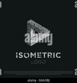 Vektor-isometrische 3D-Logo Stock Vektor