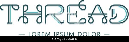 Vektor-Thread-Logo. Stock Vektor