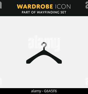 Der Kleiderbügel-Symbol. Coat Rack Symbol. Stock Vektor