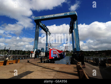 Segeln - Clipper Round the World Race - Aufbau - Premier Marina Stockfoto