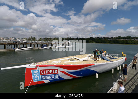 Segeln - Clipper Round the World Race - Aufbau - Premier Marina Stockfoto