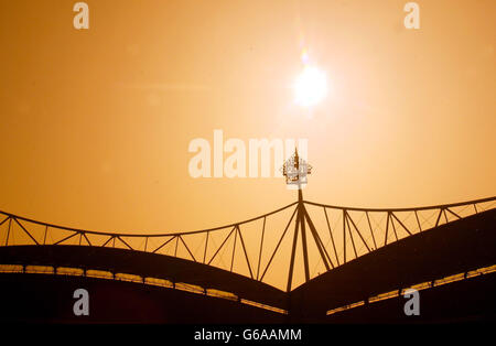 Gesamtansicht des Bolton Wanderer's Reebok Stadium. Stockfoto