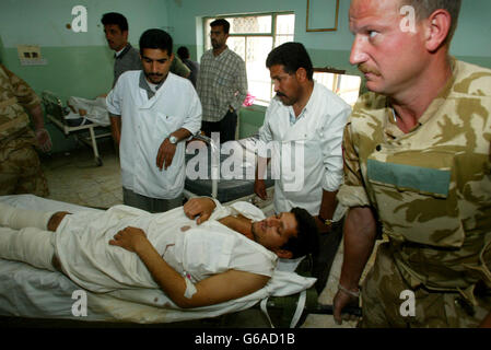 Al Qurna Krankenhaus Evakuierung Stockfoto