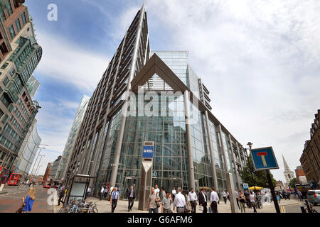 Der Hauptsitz der RBS (Royal Bank of Scotland) in Bishopsgate, in der City of London. Stockfoto