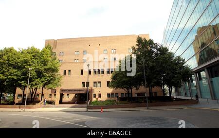 Aktien des Southwark Crown Court. Allgemeine Ansicht des Southwark Crown Court im Süden Londons. Stockfoto