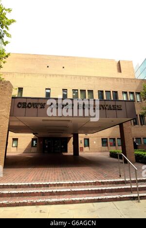 Aktien des Southwark Crown Court. Allgemeine Ansicht des Southwark Crown Court im Süden Londons. Stockfoto