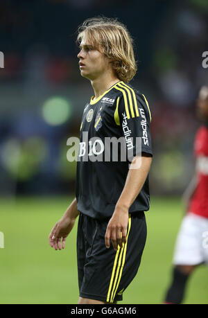 Fußball - Pre Season Friendly - AIK Solna V Manchester United - Friends Arena. Sam Lundholm, AIK Solna Torwart Stockfoto