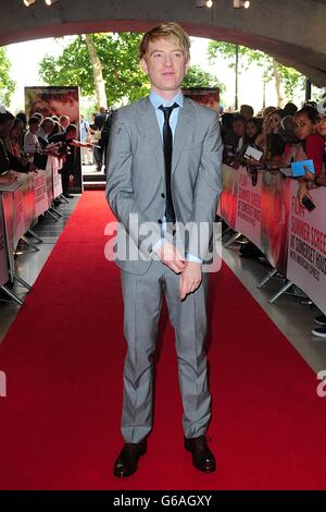 Premiere Von „About Time“ - London. Domhnall Gleeson kommt zur Weltpremiere von About Time im Somerset House, London. Stockfoto