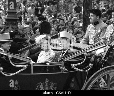 Royalty - Prinz von Wales und Dame Diana Spencer Hochzeit - London Stockfoto