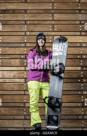 Olympische Spiele - BOA Winter Olympics Media Day - Universität von Bath. Die britische Zoe Gillings posiert während des Tages der Medienöffnung an der Universität von Bath, Bath Stockfoto