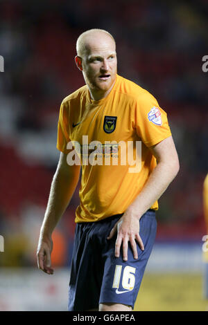 Fußball - Capital One Cup - erste Runde - Charlton Athletic gegen Oxford United - The Valley. Andrew Whing, Oxford United Stockfoto