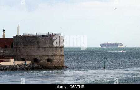 Portsmouth Habour Stock. Eine allgemeine Ansicht des Rundturms in Portsmouth Stockfoto