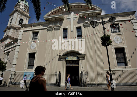 Eine allgemeine Ansicht der Kathedrale von St. Mary die gekrönt, Main Street, Gibraltar. Stockfoto