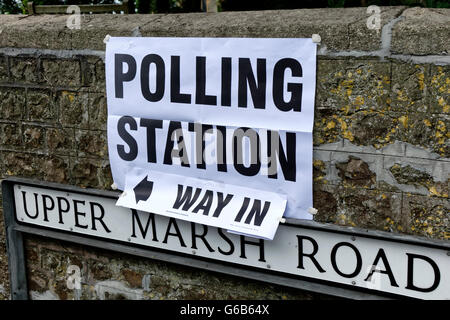 Warminster, Wiltshire, UK. 23. Juni 2016.EU Referendum Wahllokal in Warminster, Wiltshire, Vereinigtes Königreich Credit: Andrew Harker/Alamy Live-Nachrichten Stockfoto