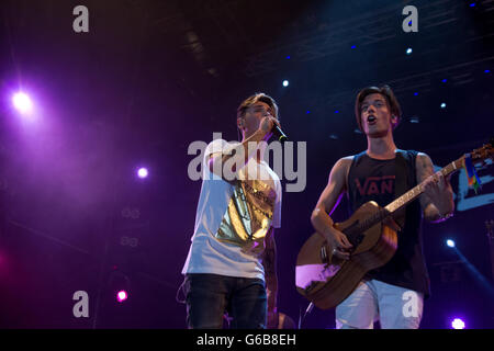 Grugliasco, Turin, Italien. Juni 2016. Grudorf Festival, Benji&Fede live vorführen Credit: Daniele Baldi Stockfoto